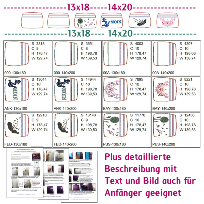 Stickdatei Rock Queen Taschen-Set 2