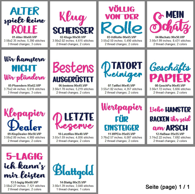 Stickdatei Rock Queen Toilettenpapier 01, german