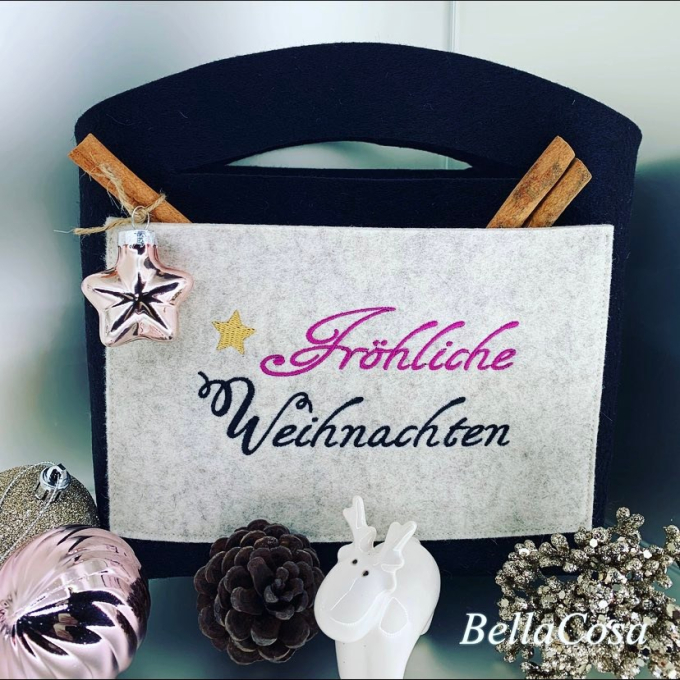 Borduurbestand Rock Queen Weihnachtsschriften, Duits