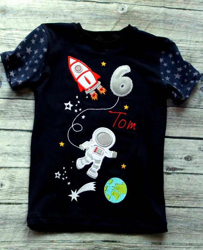 Fichier modèle broderie Astronautes espace Rock Queen