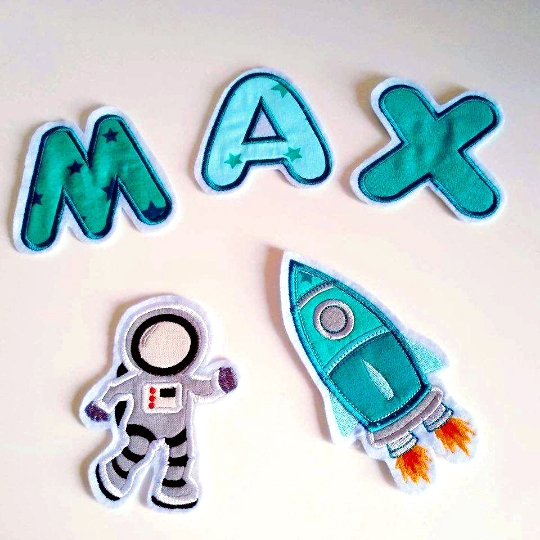 Fichier modèle broderie Astronautes espace Rock Queen