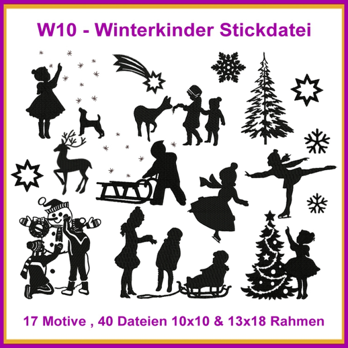 Stickdatei Rock Queen Winter Kids