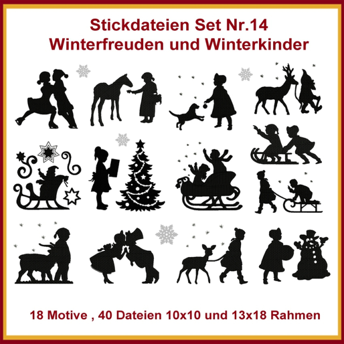 Stickdatei Rock Queen Winterfreuden und Winterkinder
