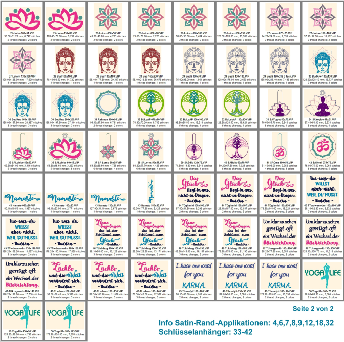 Stickdatei Rock Queen Yoga & Meditation