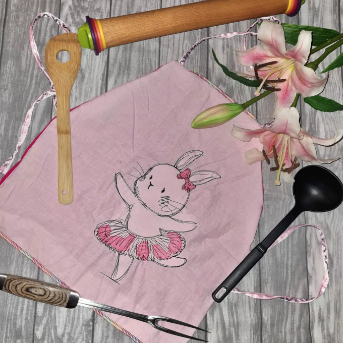 Borduurbestand Stickzebra Ballerina Häschen, Duits