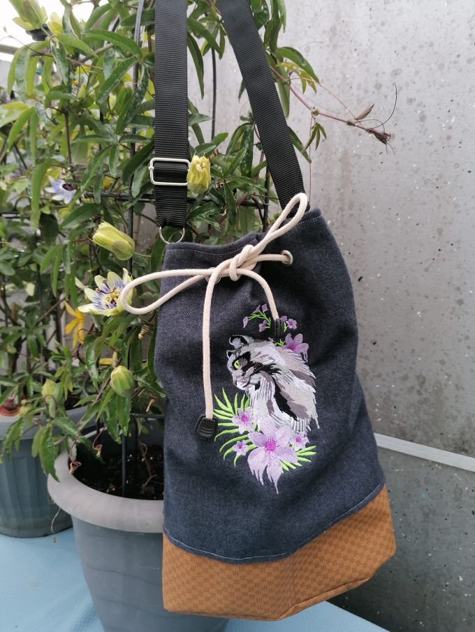 Borduurbestand Stickzebra Blumenkatze, Duits