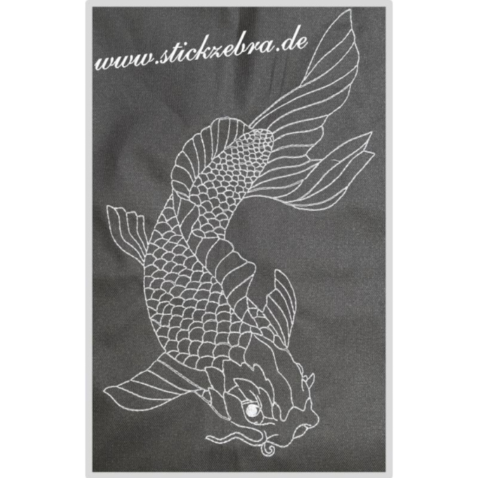 Stickdatei Stickzebra Fisch Oskar, duits