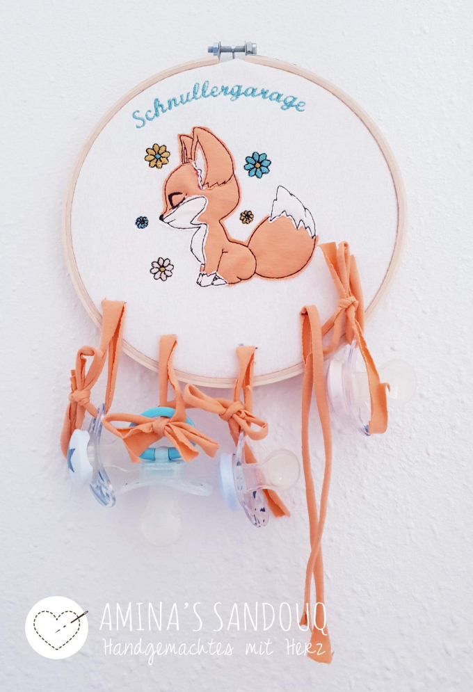 Stickdatei Stickzebra Fuchs Marla, duits