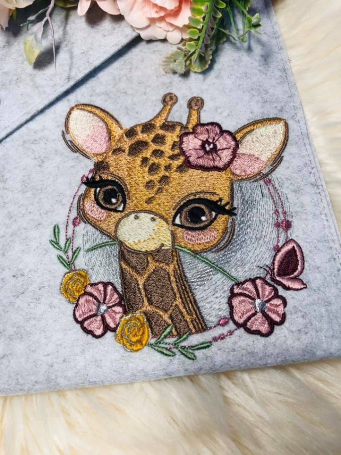 Borduurbestand  Stickzebra giraf 