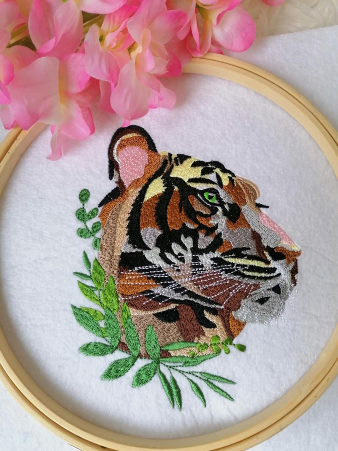Borduurbestand Stickzebra Königlicher Tiger, Duits