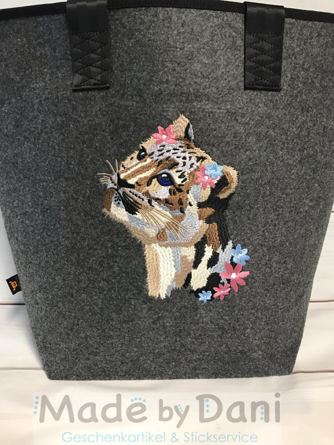 Borduurbestand Stickzebra Leopard, Duits
