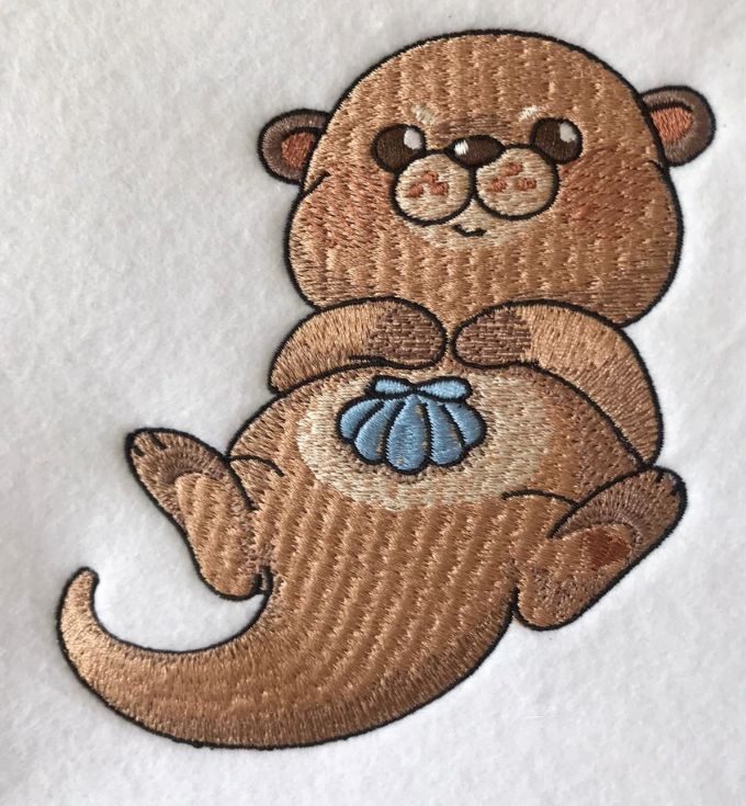 Borduurbestand Stickzebra Niedlicher Otter, Duits