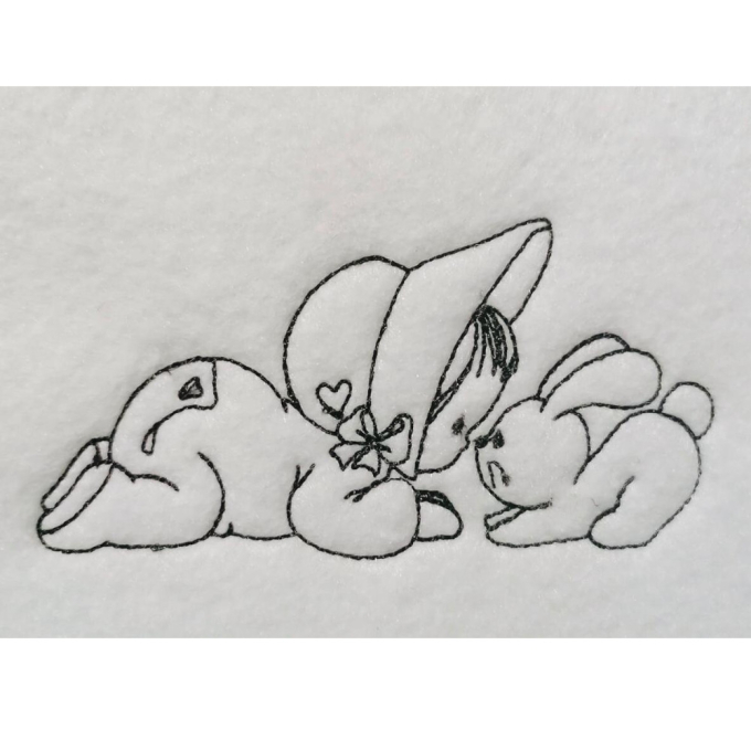 Stickdatei Stickzebra Niedliches Doodle Baby, duits