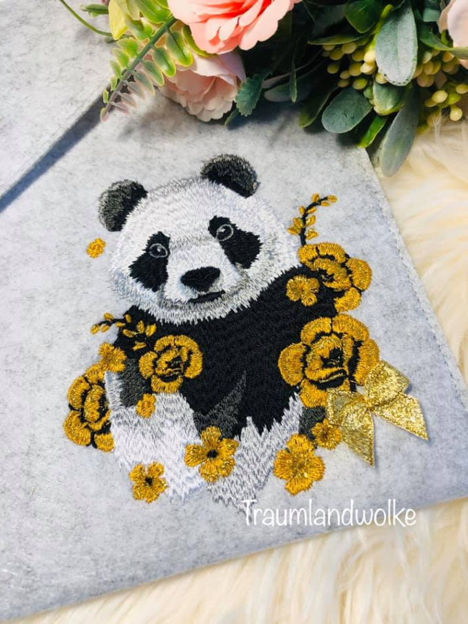 Borduurbestand Stickzebra Panda, Duits