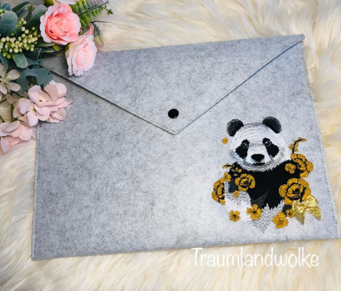 Borduurbestand Stickzebra Panda, Duits