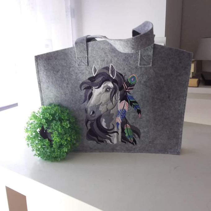 Borduurbestand Stickzebra Pferd Boho, Duits