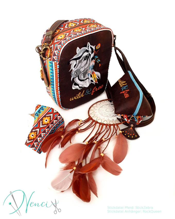 Borduurbestand Stickzebra Pferd Boho, Duits