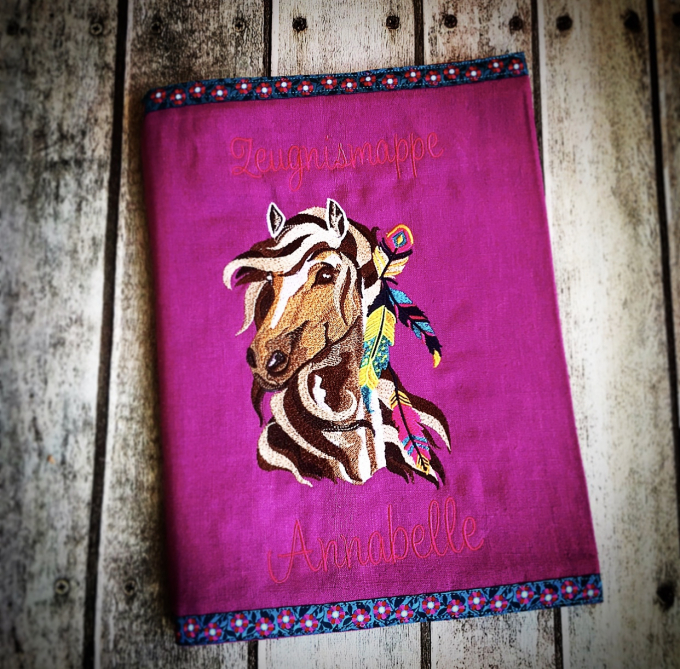 Borduurbestand Stickzebra Pferd Boho, Duits