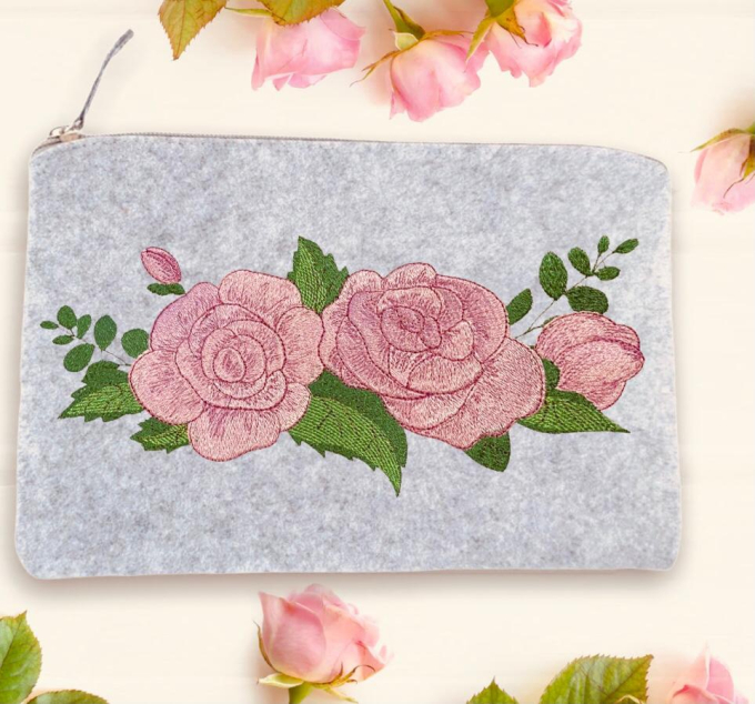 Borduurbestand Stickzebra Rosen, Duits