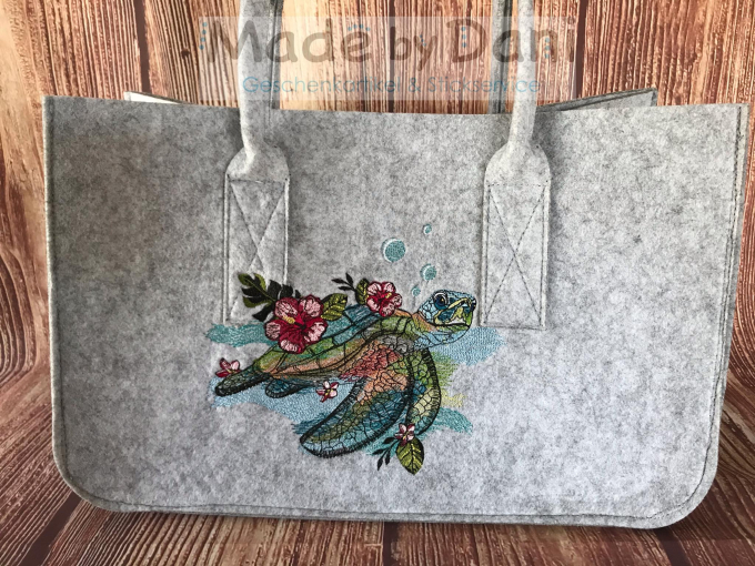 Borduurbestand Stickzebra Schildkröte, Duits