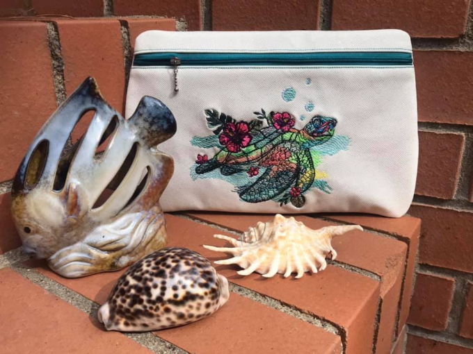 Borduurbestand Stickzebra Schildkröte, Duits