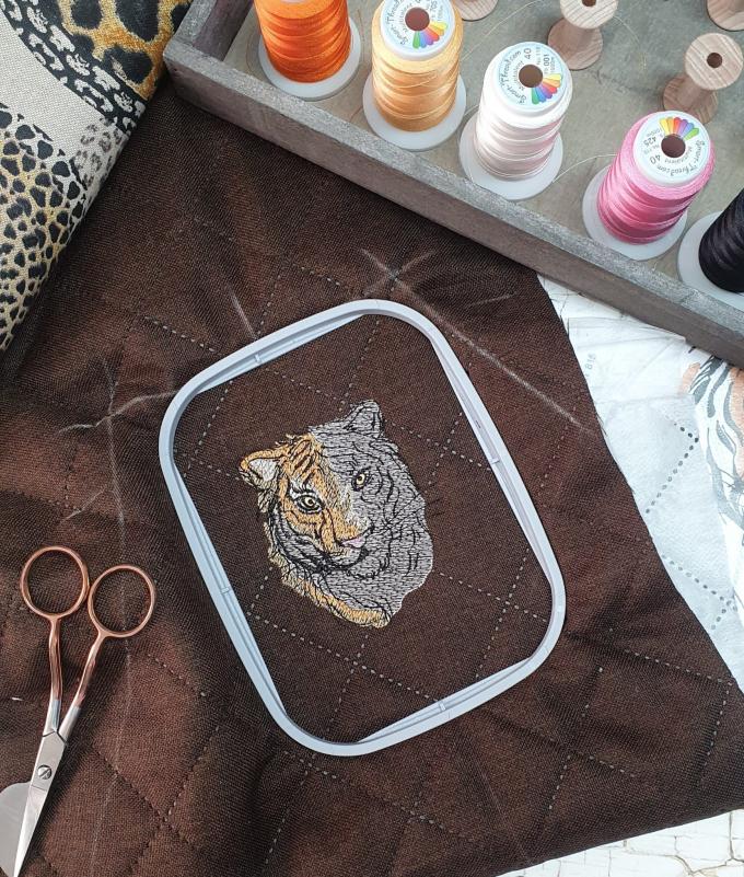 Borduurbestand Stickzebra Tiger Doodle, Duits