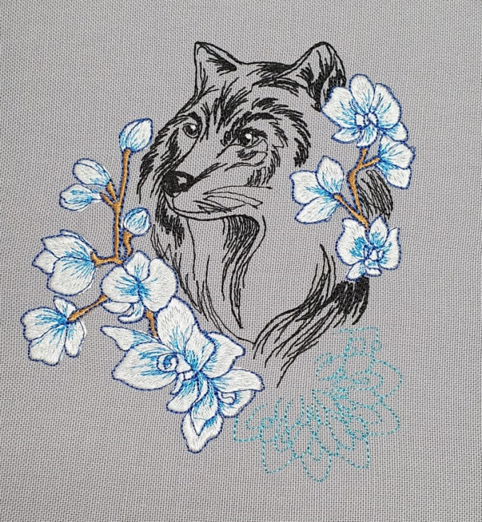 Borduurbestand Stickzebra Wolf Doodle, Duits