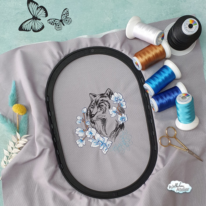 Borduurbestand Stickzebra Wolf Doodle, Duits