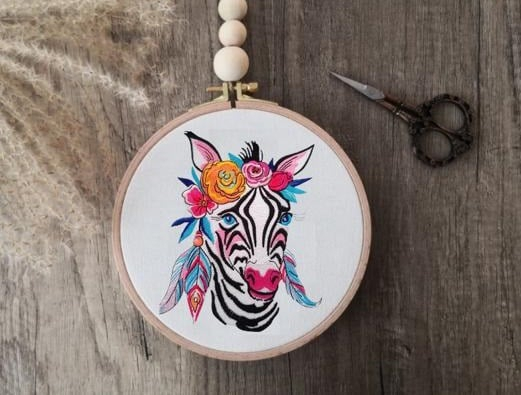 Borduurbestand Stickzebra zebra, Duits