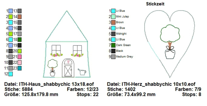 Fichier modèle broderie Petite maison 3D Stickzeit