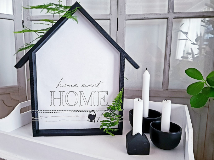 Fichier modèle broderie Message Home Sweet Home Stickzeit