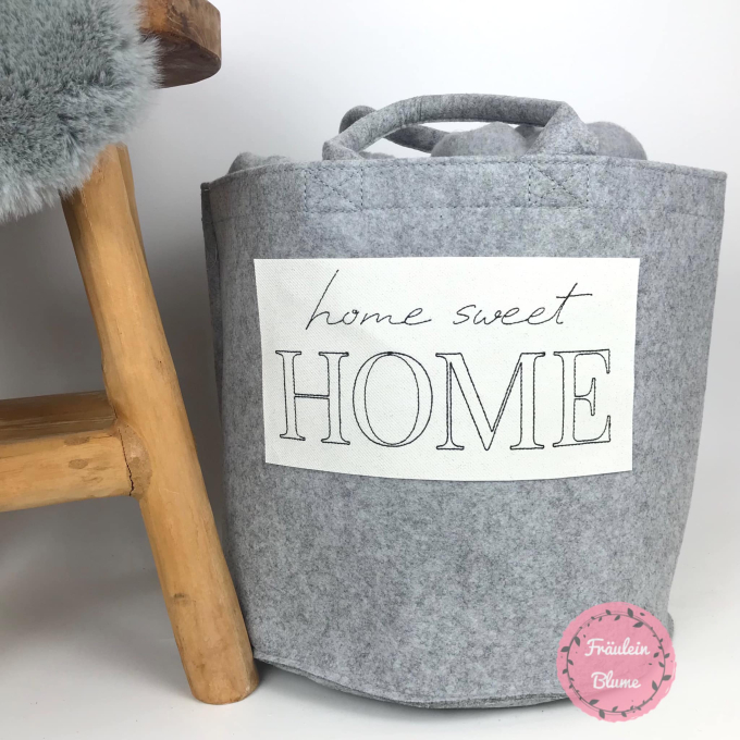 Fichier modèle broderie Message Home Sweet Home Stickzeit