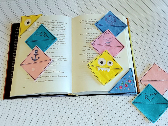 Fichier modèle broderie Marque-page Stickzeit
