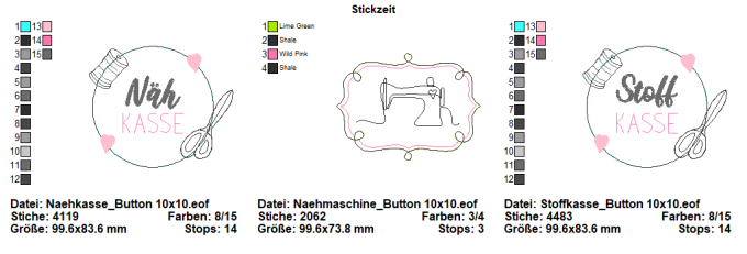 Fichier modèle broderie Tirelires Stickzeit