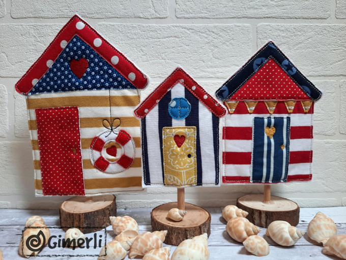 Fichier modèle broderie Maison à la plage Stickzeit