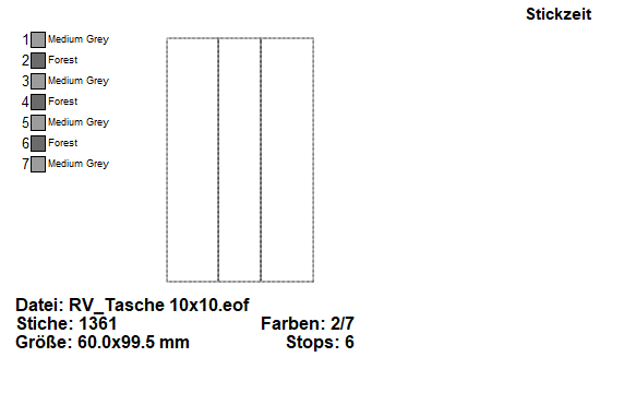 Stickdatei Stickzeit Taschenbaumler ITH, german