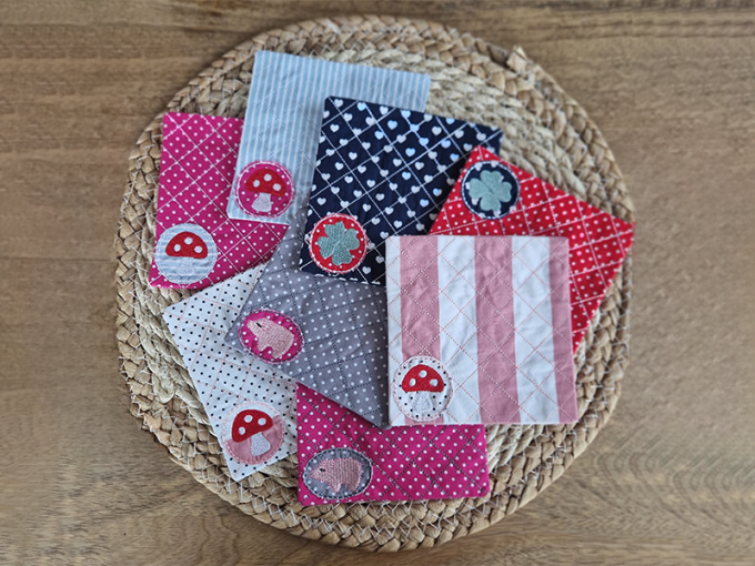 Fichier modèle broderie Sous-verres Stickzeit