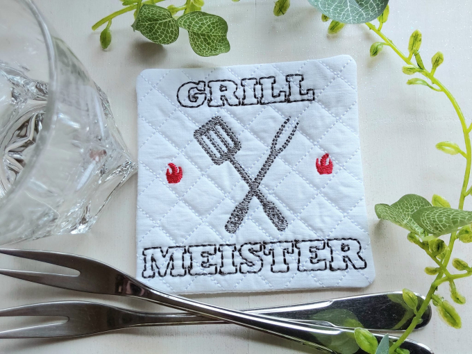 Fichier modèle broderie Sous-verres Stickzeit