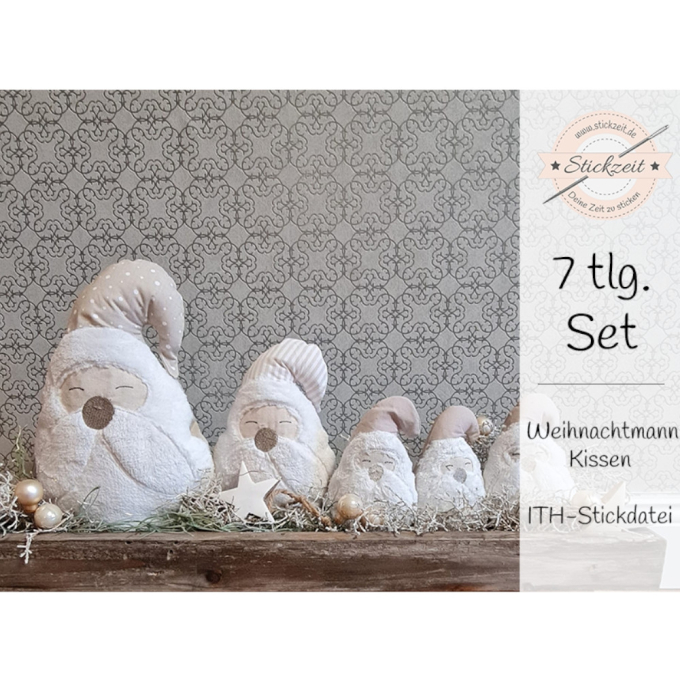 Fichier modèle broderie Père Noël 3D Stickzeit