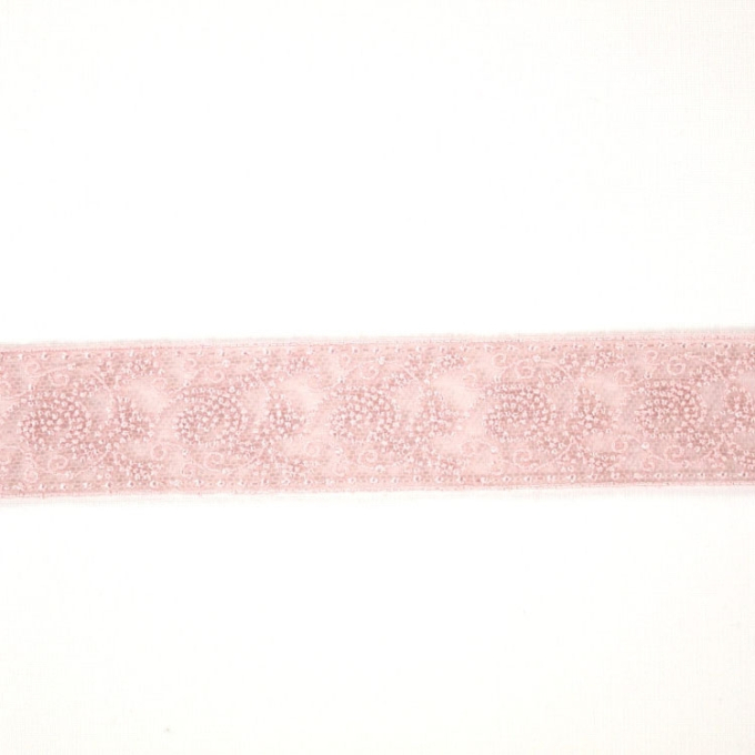Embroidered laceband, dusty pink