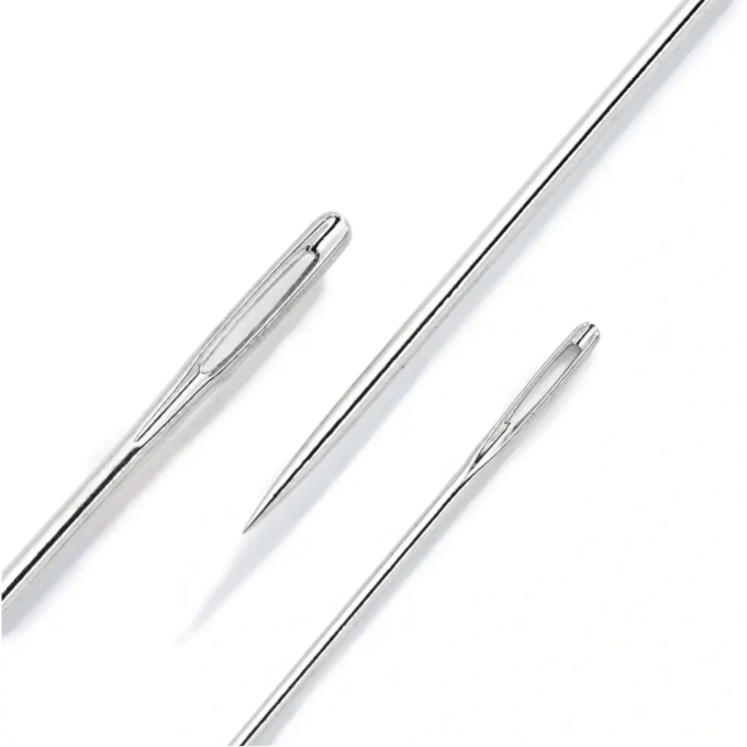 10 Aiguilles à repriser longues Prym N°3-9, couleur argent