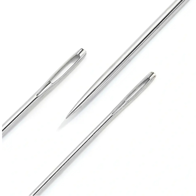 6 Aiguilles à repriser courtes Prym N°5/0-1/0, couleur argent