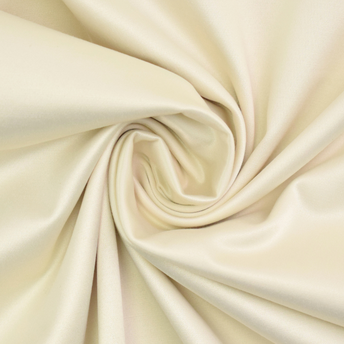 Stretch katoenen mix satijn Fibre Mood, vanille