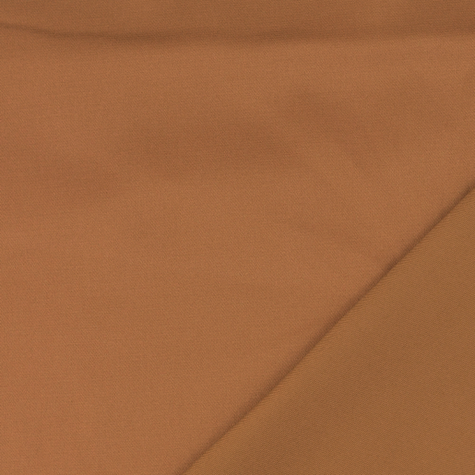 Tissu coton sergé twill stretch doux Peach Touch, ocre