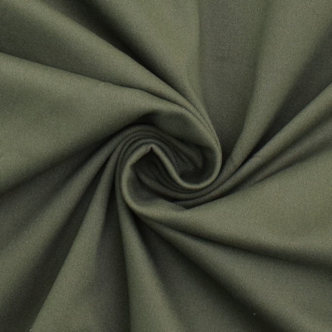 Stretch Baumwoll Twill Peach Touch, olivgrün