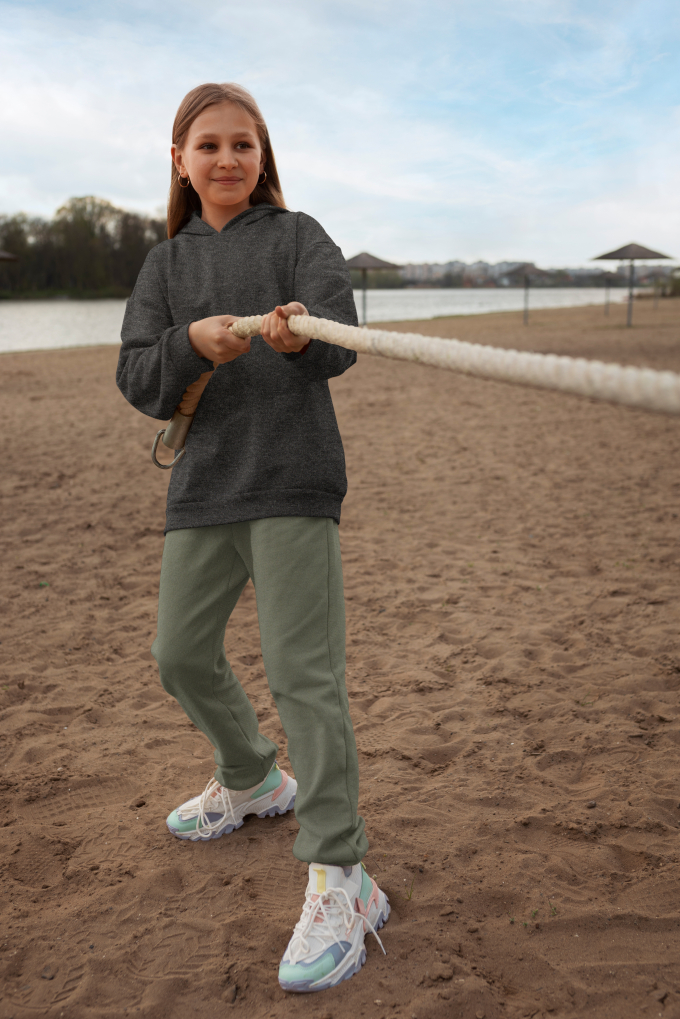 Stretch Baumwoll Twill Peach Touch, olivgrün