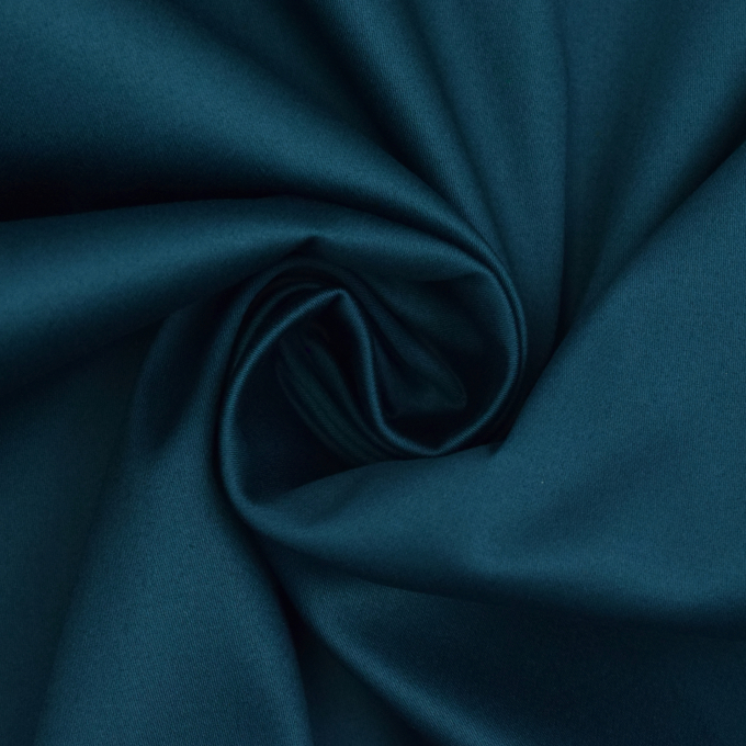 Tissu satin de coton stretch, bleu pétrole