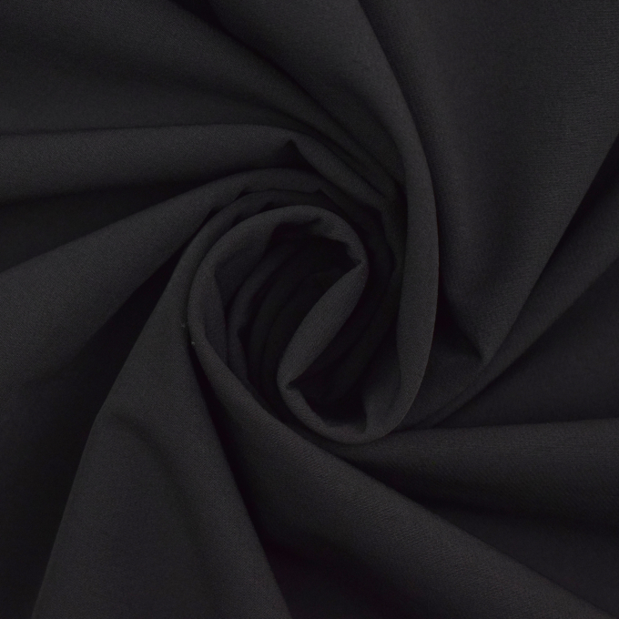 Tissu bengaline stretch déperlant, noir