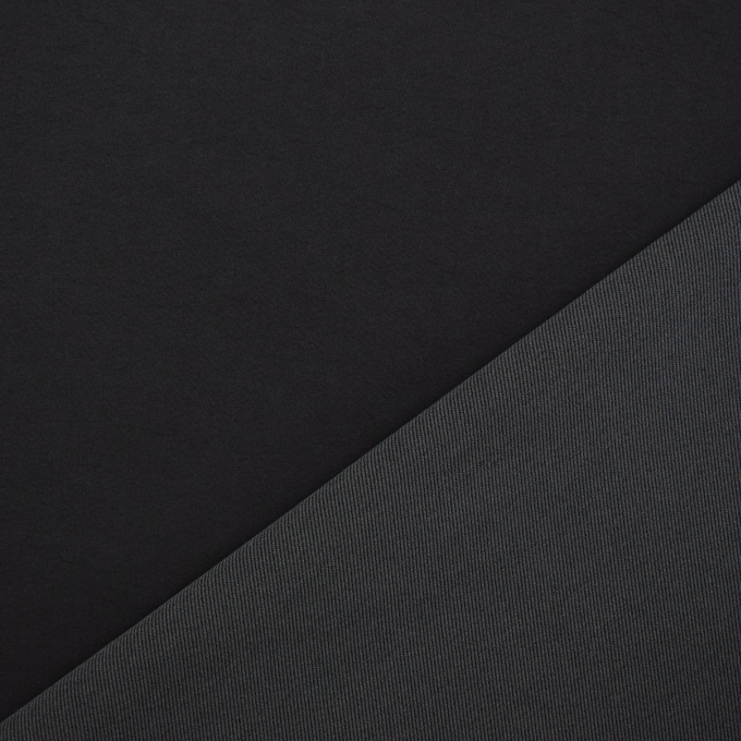 Tissu bengaline stretch déperlant, noir