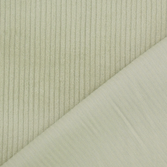Tissu velours côtelé stretch Susi, vert olive clair